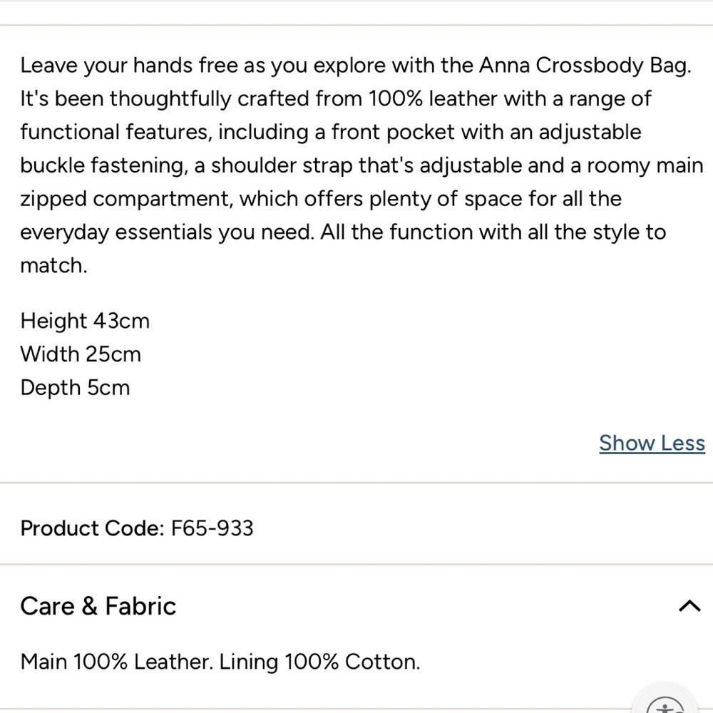 Fat Face Anna Chocolate Brown oiled Leather crossbody satchel  Bag - Picture 15 of 15